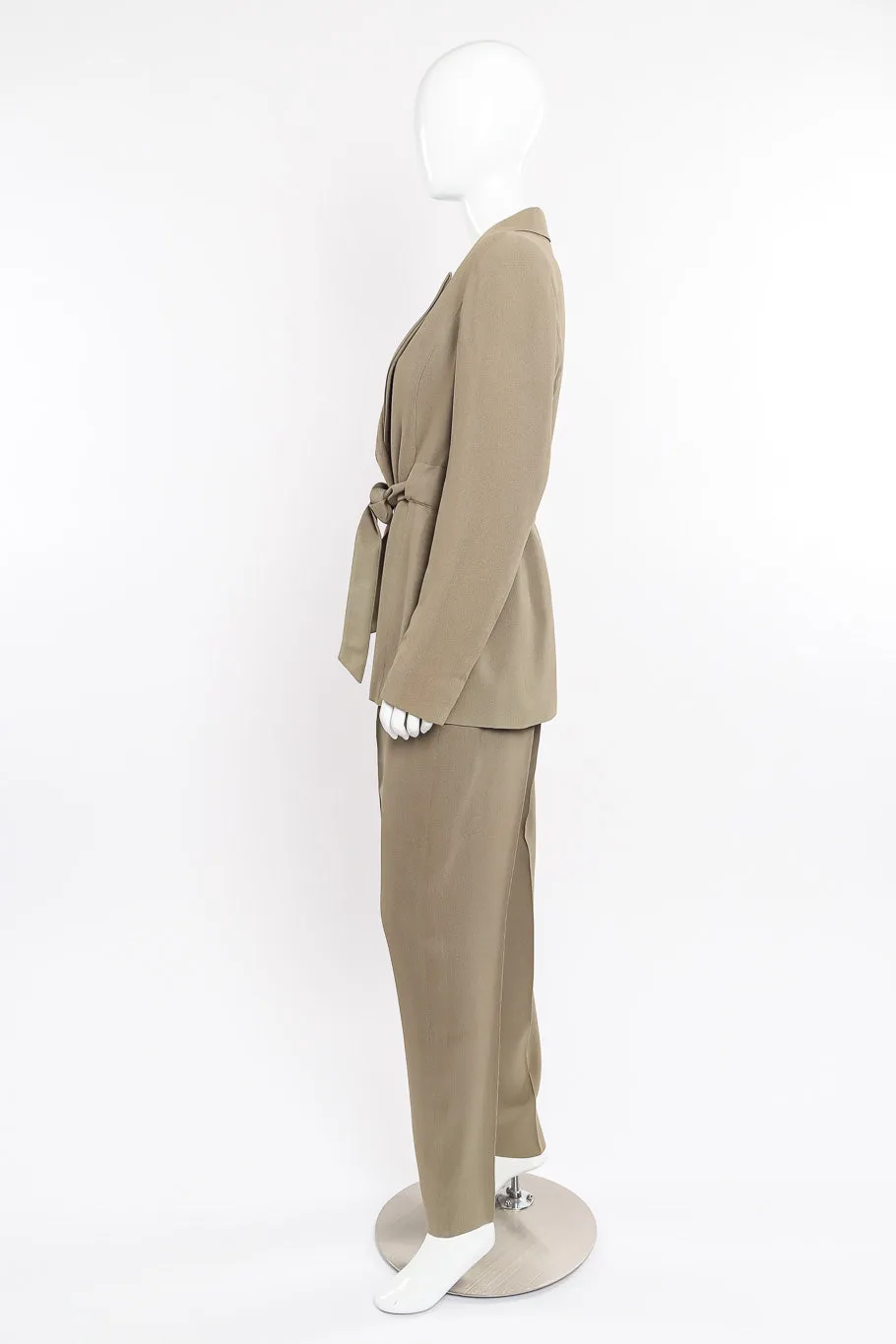 Relaxed Tie-Front Jacket & Pant Suit