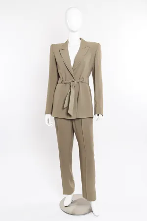 Relaxed Tie-Front Jacket & Pant Suit