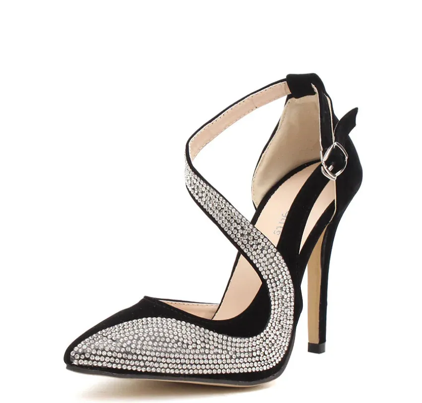 Rhinestone High Heels for Runway and Nightclub
