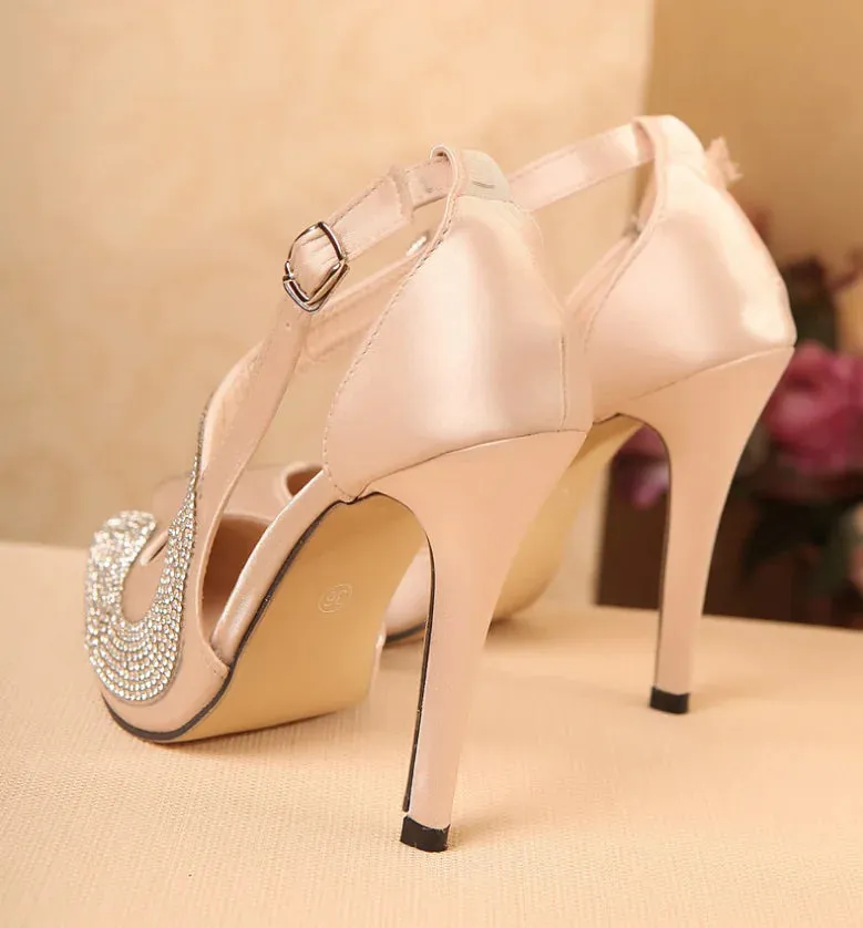 Rhinestone High Heels for Runway and Nightclub