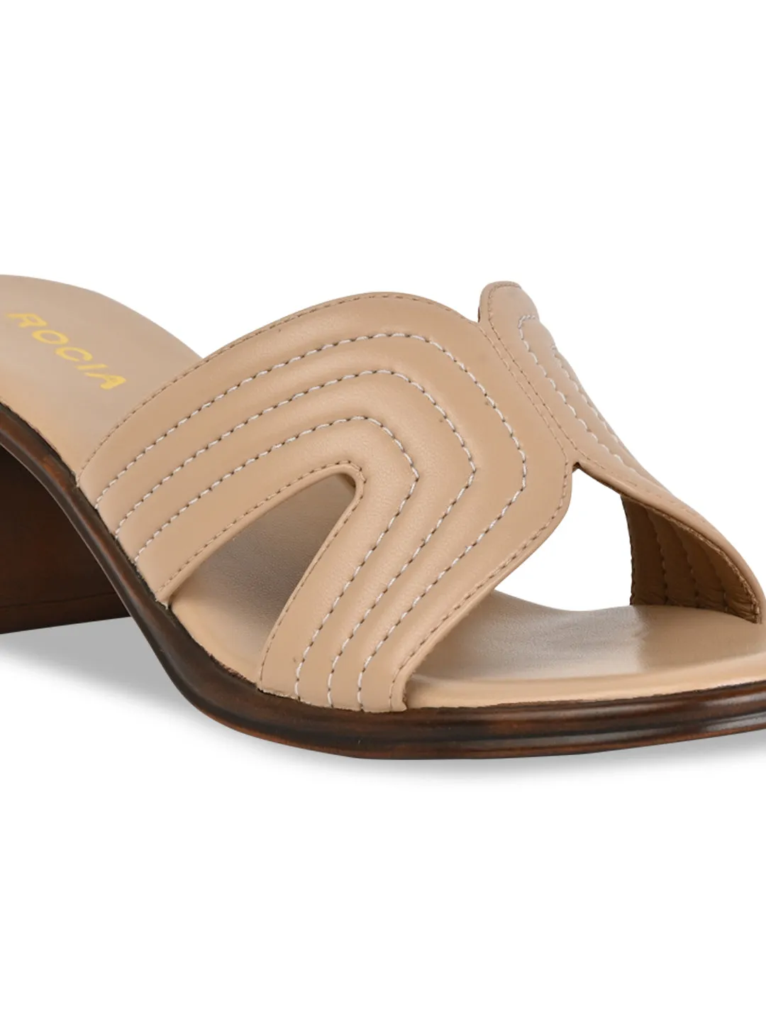 Rocia By Regal Beige Women Block Heel Sandals