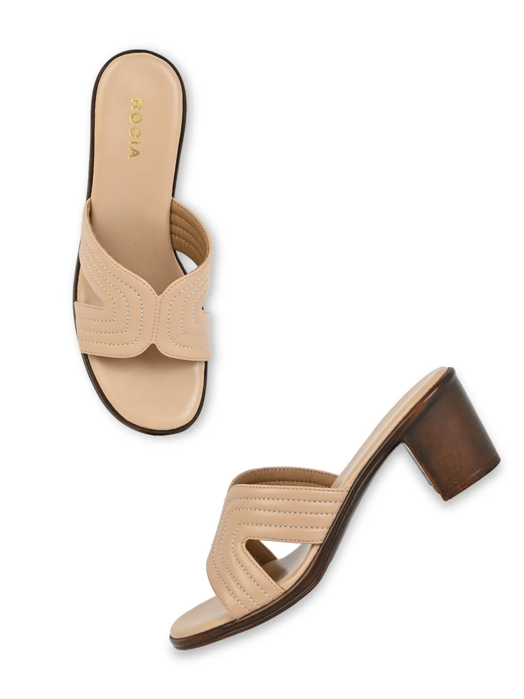 Rocia By Regal Beige Women Block Heel Sandals