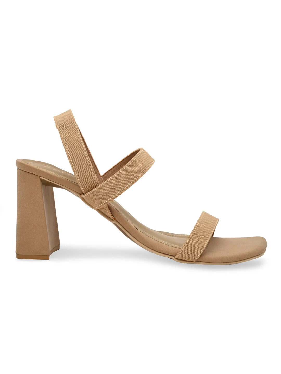Rocia By Regal Beige Women Casual Strappy High Block Heel Sandals