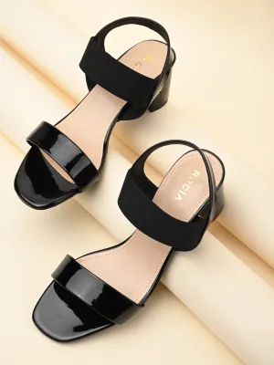 Rocia By Regal Black Women Classic Patent Sandals