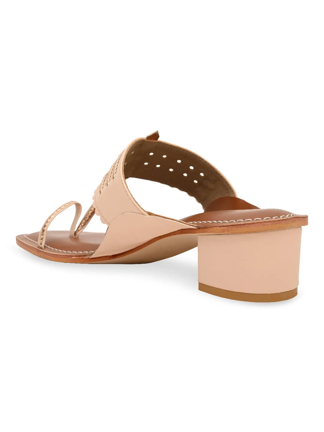 Rocia By Regal Pink Women Block Heel Kolhapuris