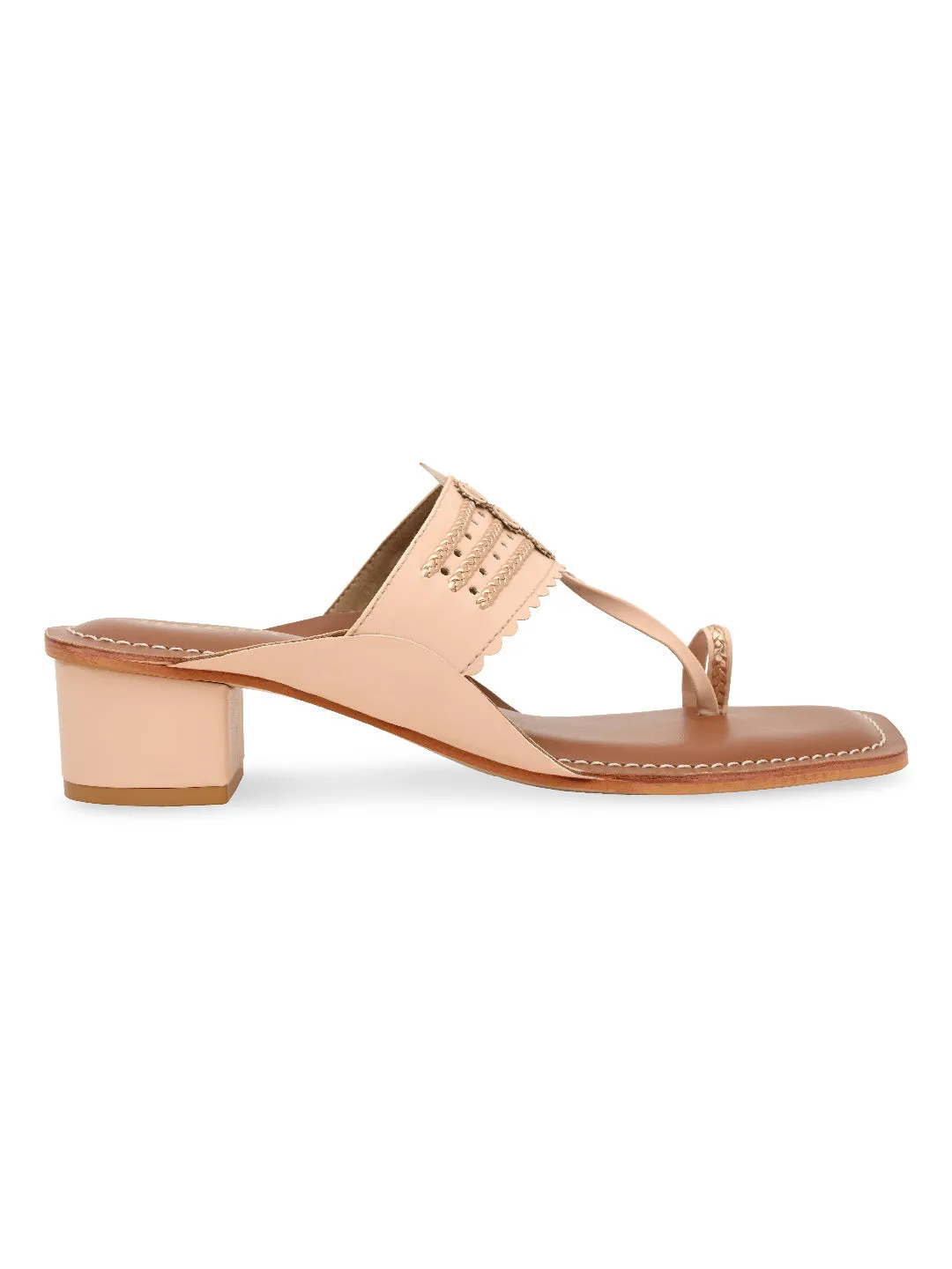 Rocia By Regal Pink Women Block Heel Kolhapuris