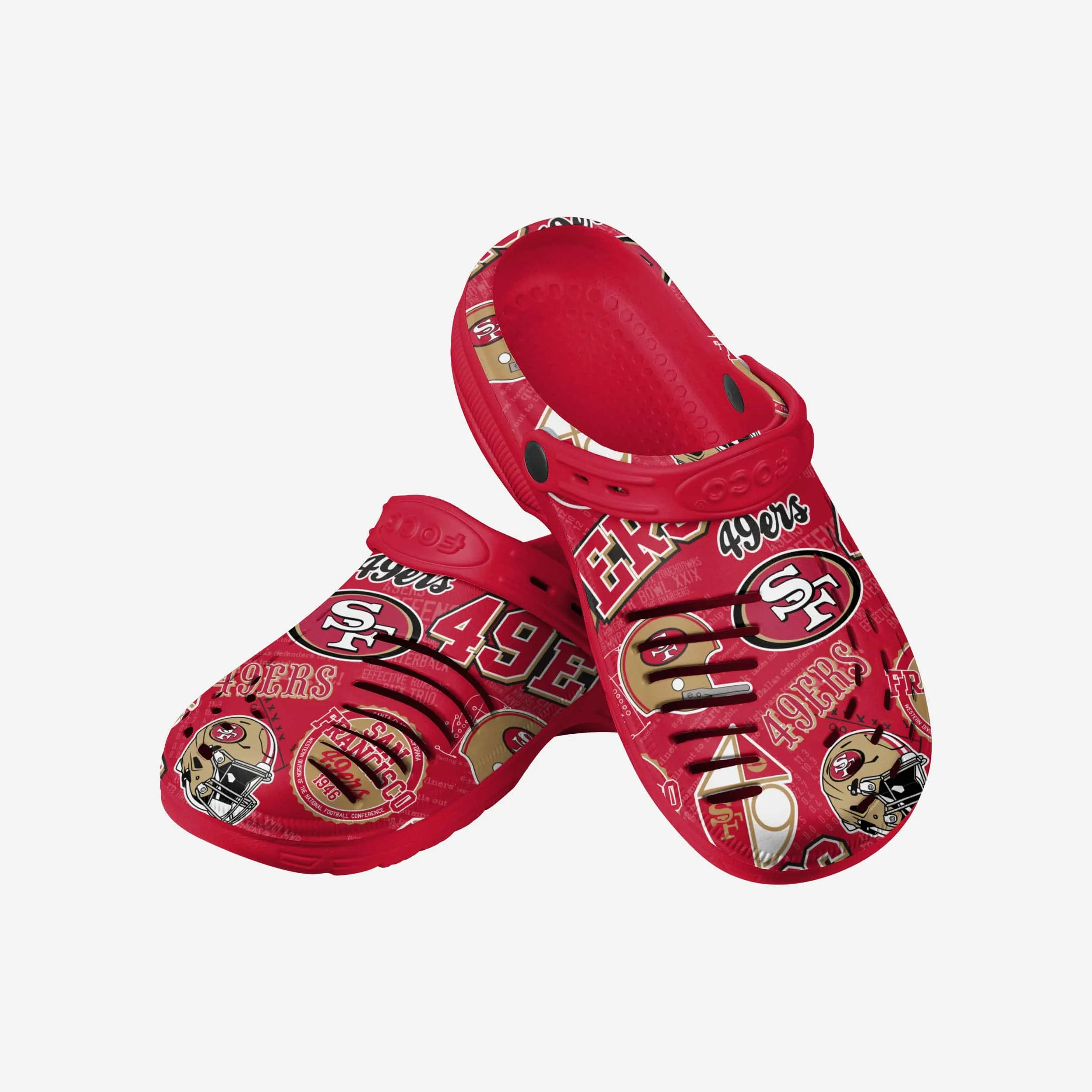San Francisco 49ers Historic Print Clog With Strap