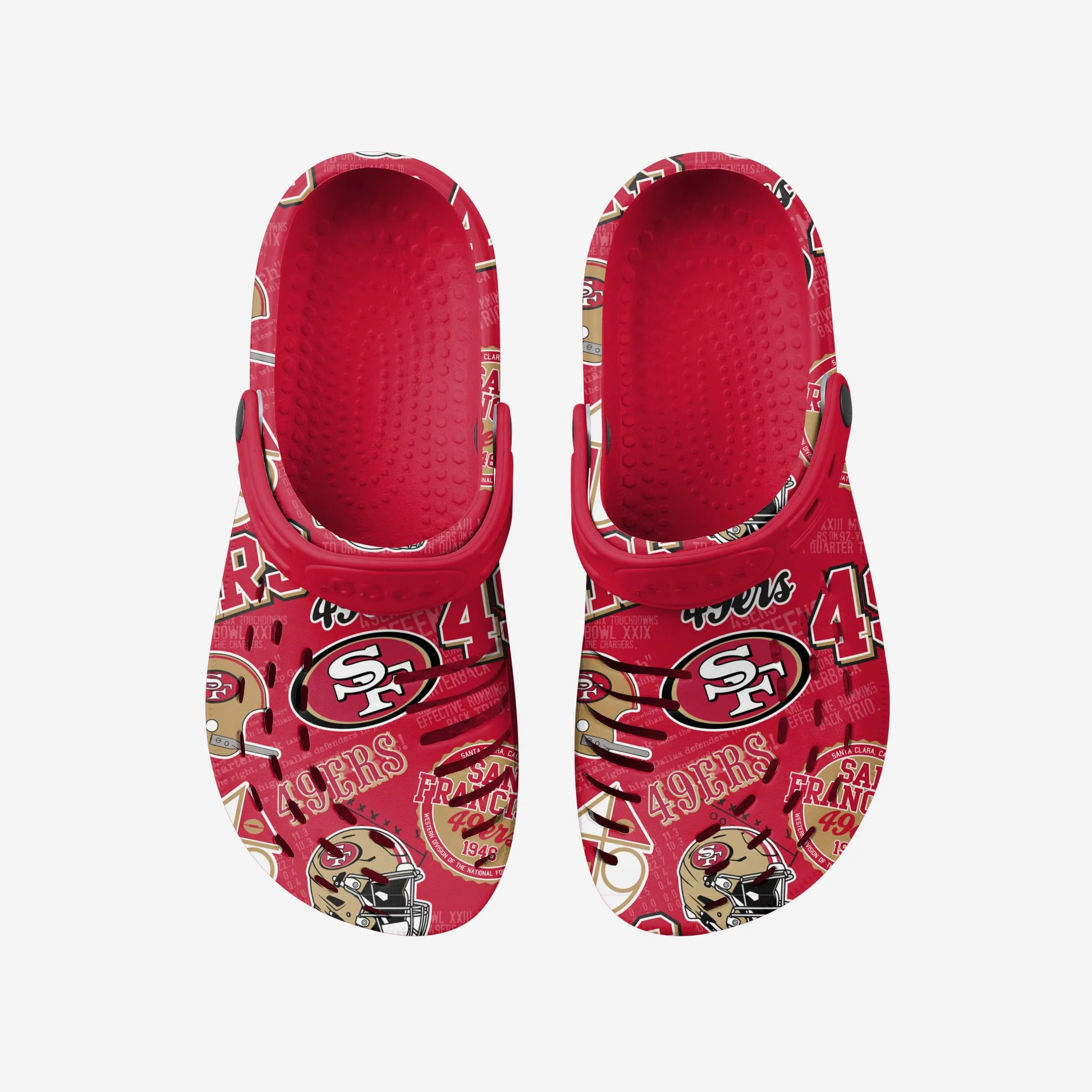 San Francisco 49ers Historic Print Clog With Strap