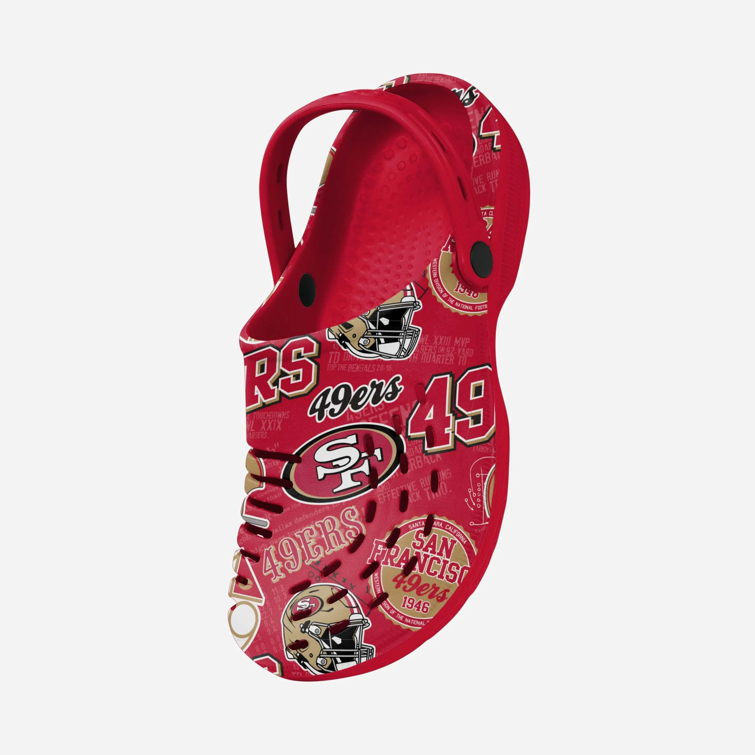 San Francisco 49ers Historic Print Clog With Strap