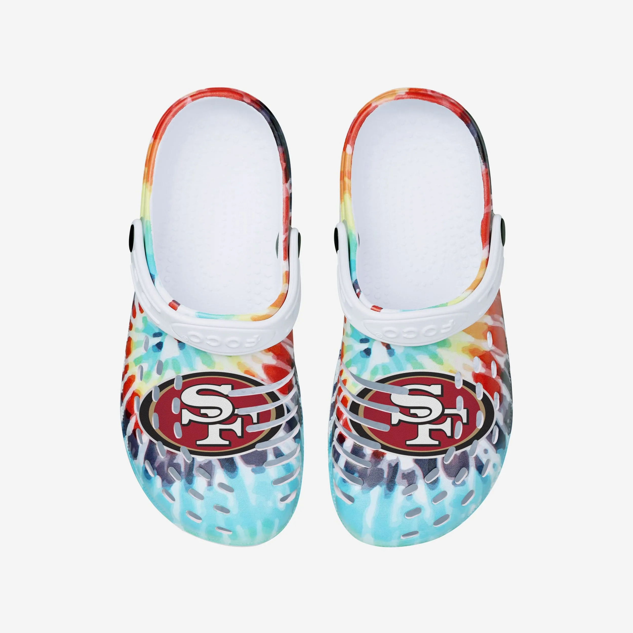 San Francisco 49ers Womens Tie-Dye Clog With Strap