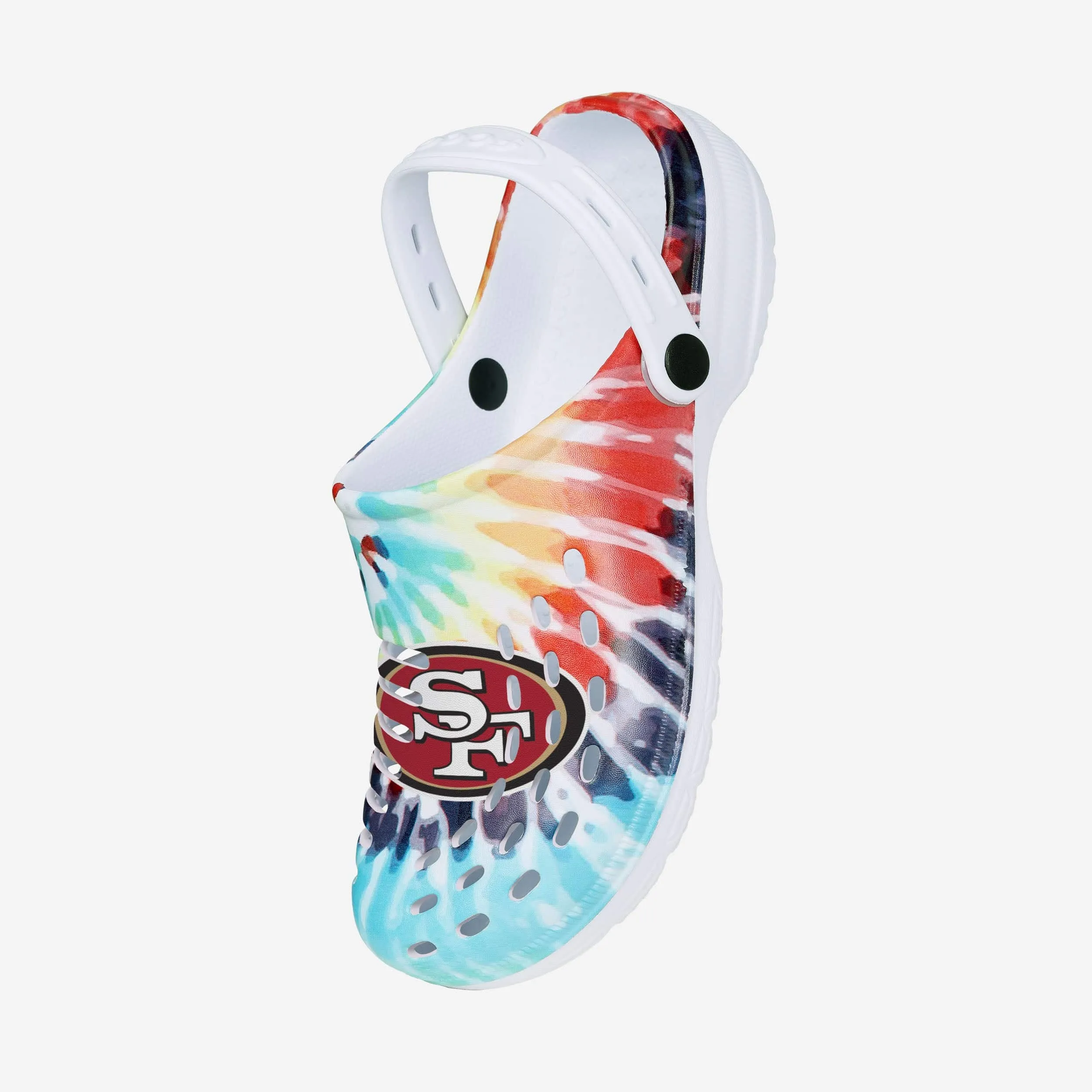 San Francisco 49ers Womens Tie-Dye Clog With Strap