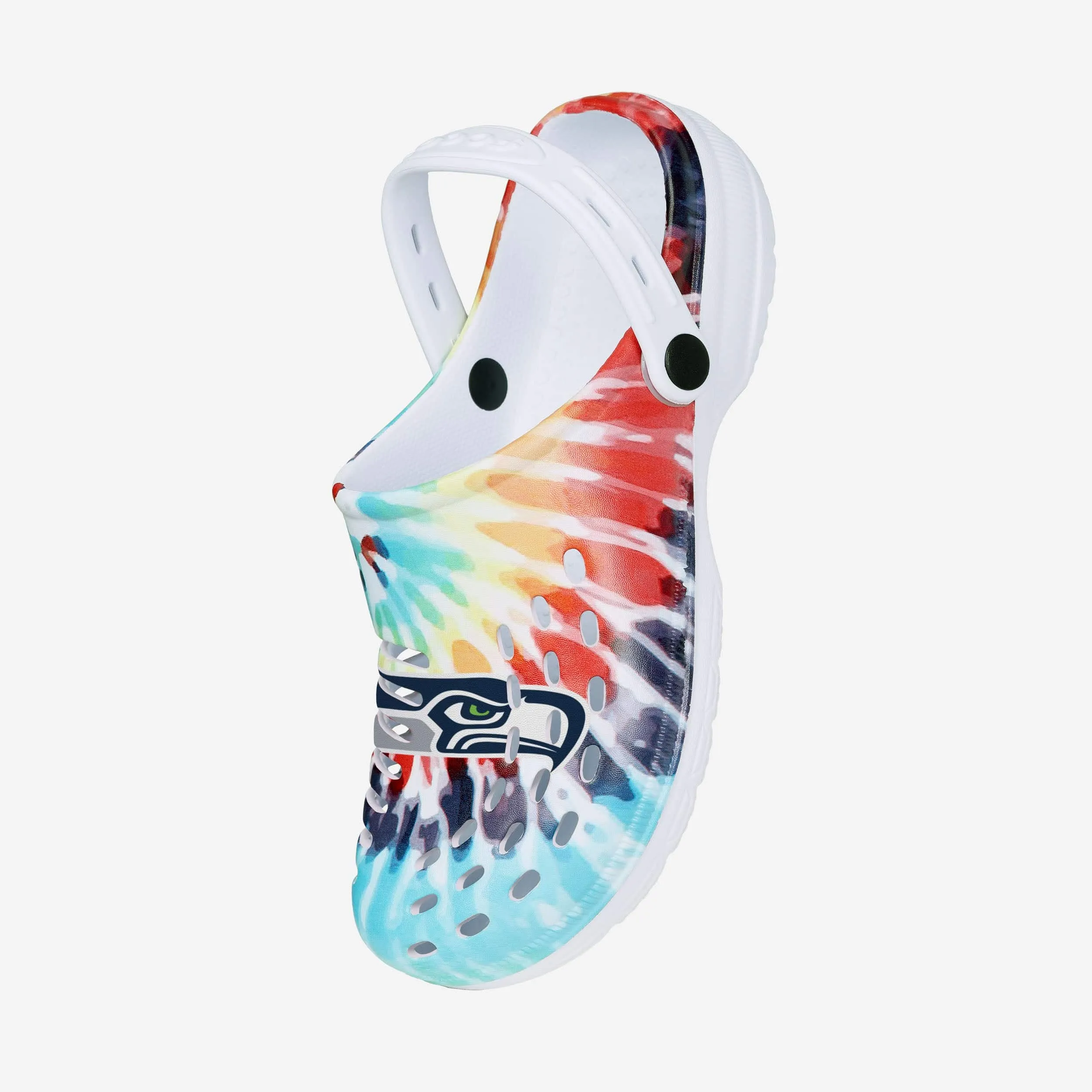 Seattle Seahawks Womens Tie-Dye Clog With Strap