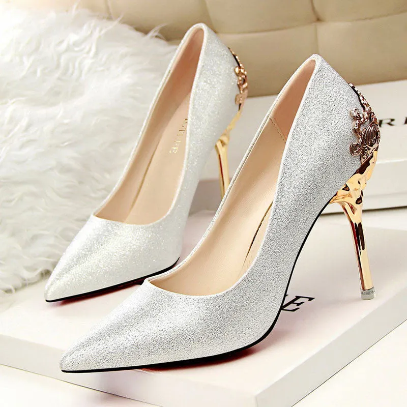 Sexy Women Shoes Red Bottom High Heels Faux Suede Party Pointed Toe High Heel Pumps Ladies Wedding Shoes Bride Office Heels shoe