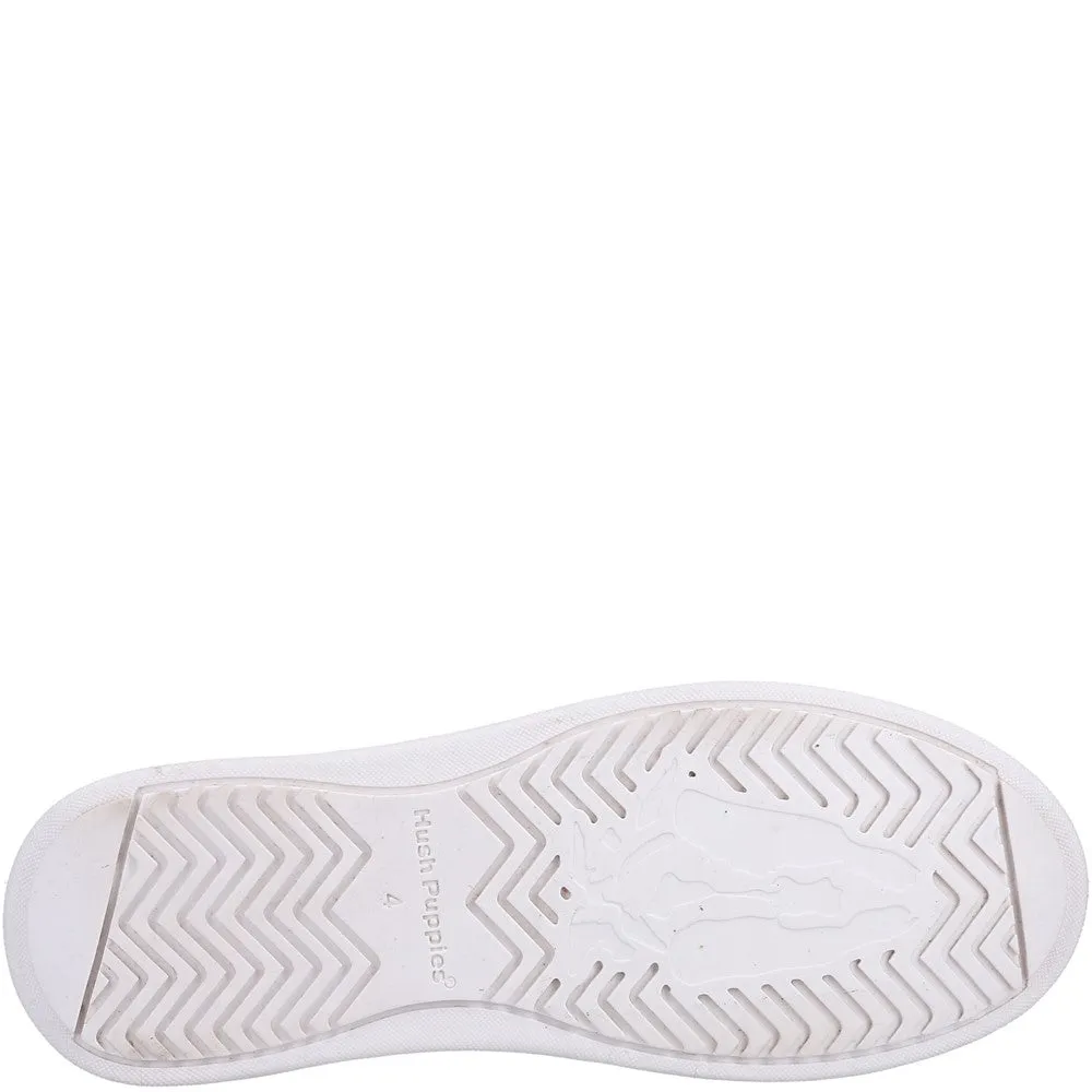Silver Camille Lace-Up Cupsole Trainers