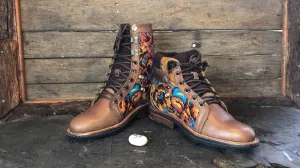 Size 37 Gypsy Boots - Autumn Rose Garden