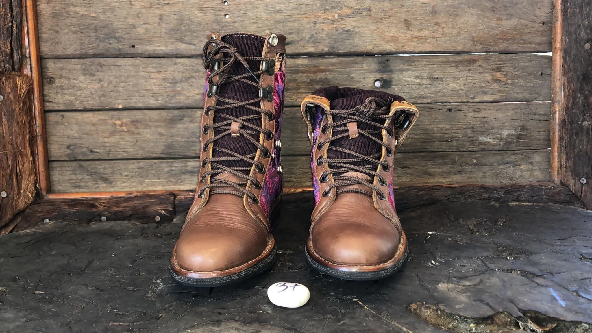 Size 37 Gypsy Boots - Purple Flower Power