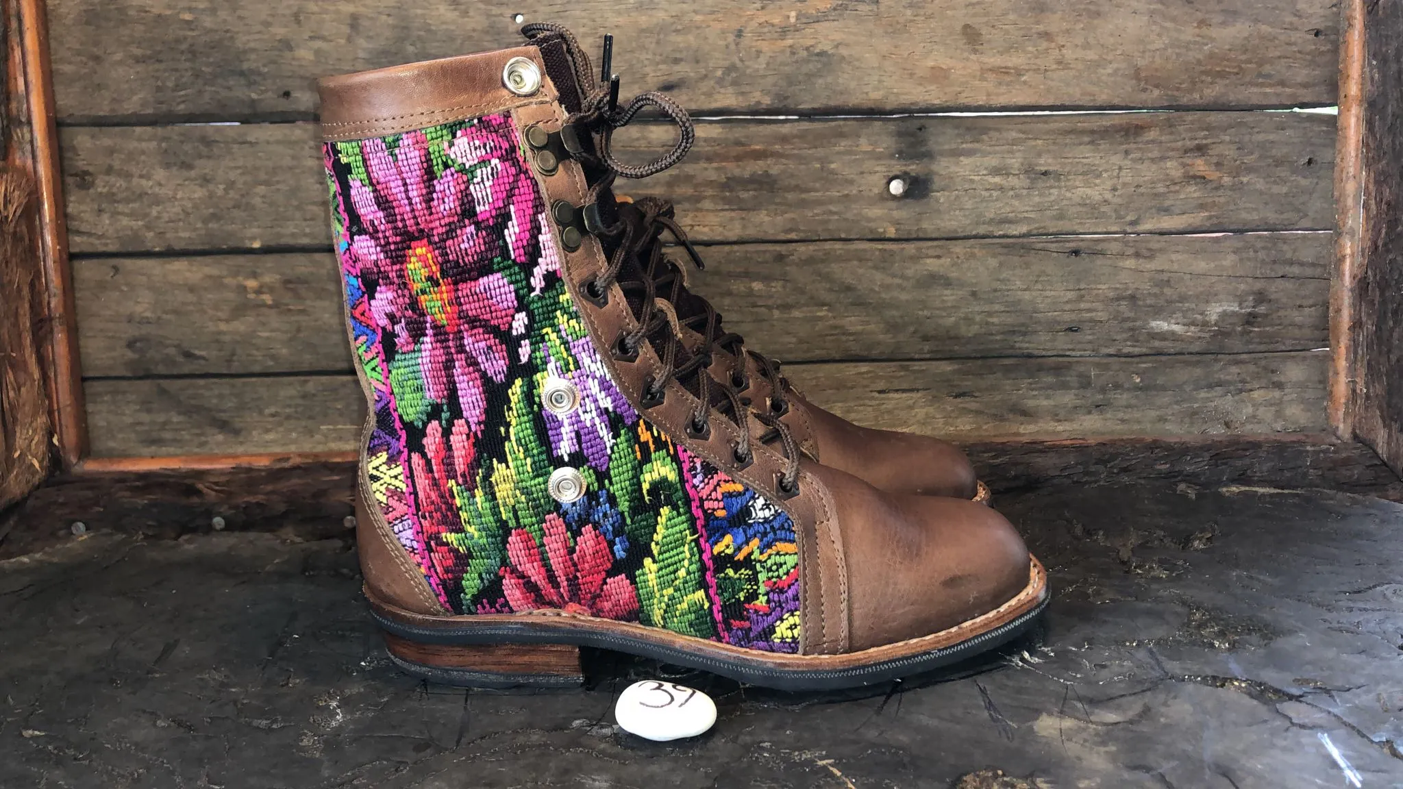 Size 39 Gypsy Boots - Flower Garden