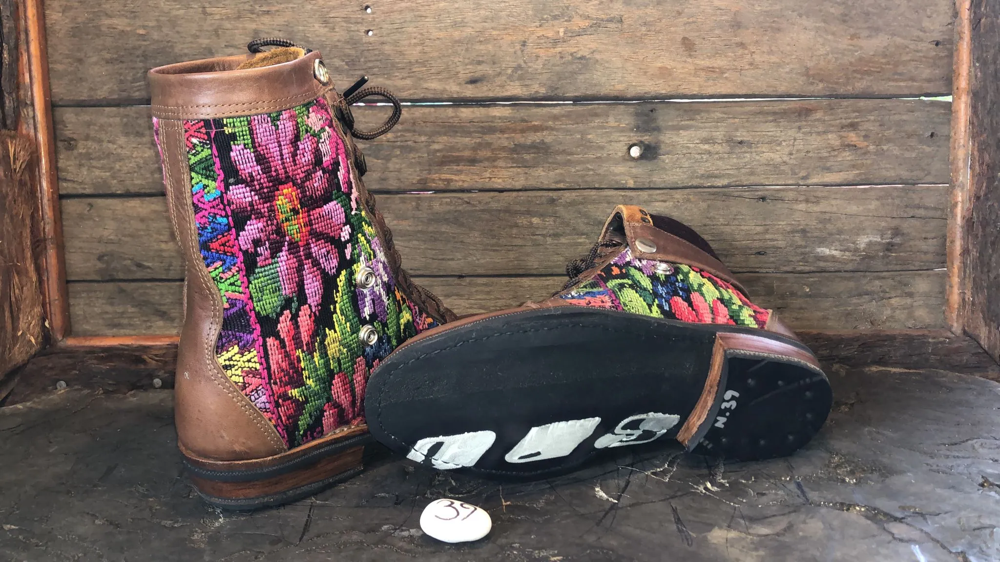 Size 39 Gypsy Boots - Flower Garden