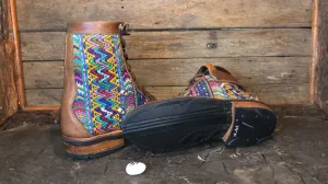 Size 39 Gypsy Boots - Yellow Zigzags