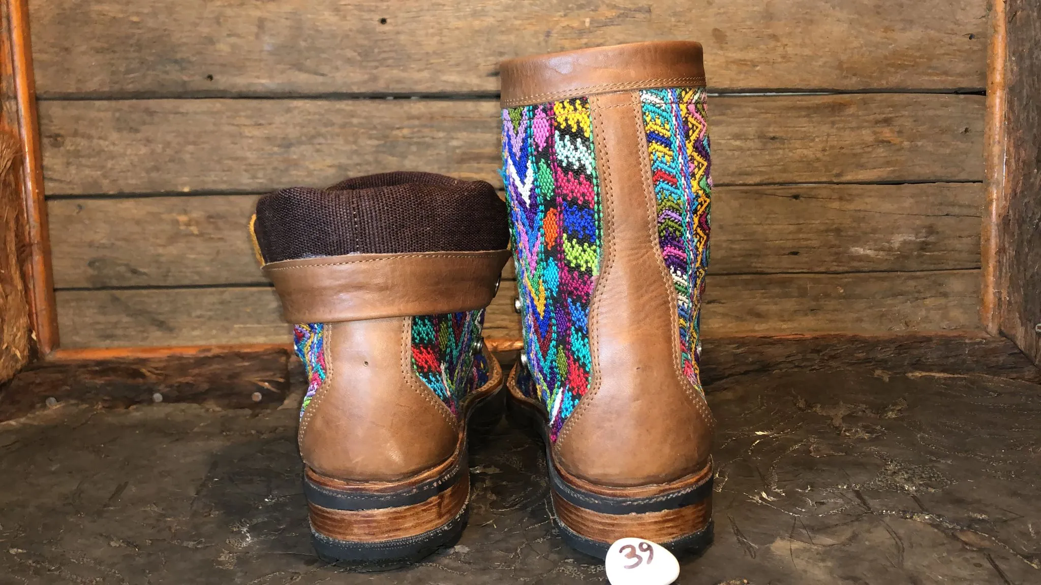Size 39 Gypsy Boots - Yellow Zigzags