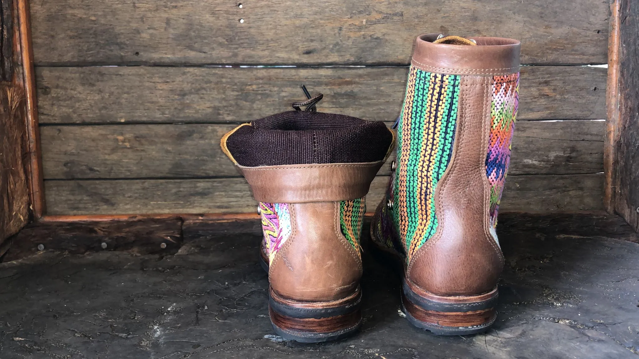 Size 40 Gypsy Boots - Yellow Zigzag