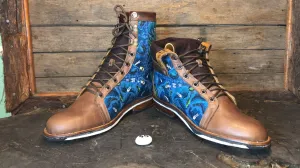 Size 45 Gypsy Boots - Blue Tulips