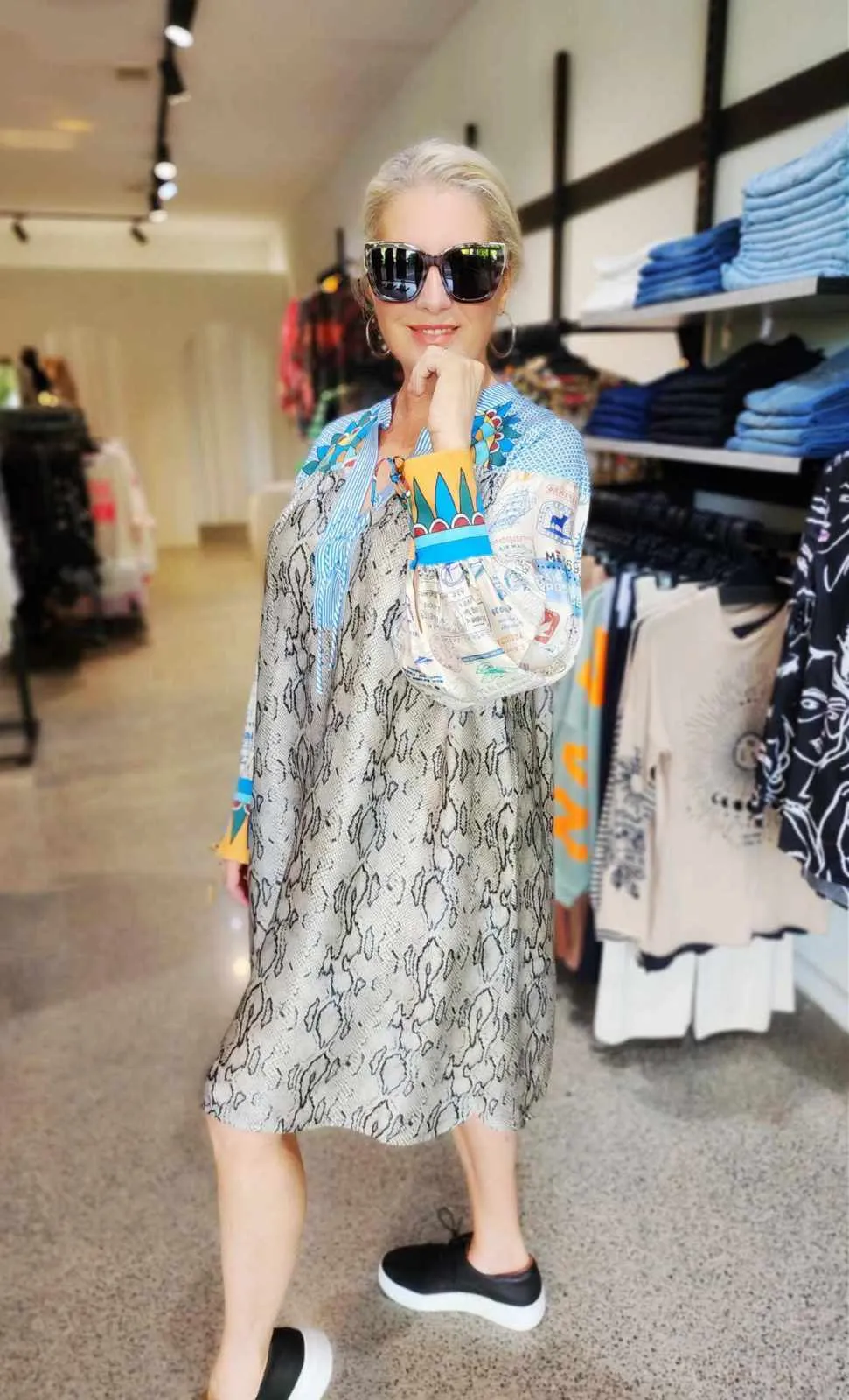 Snake Charmer Midi Dress