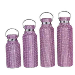 Sparkle Rhinestone Water Bottle ONE only 20 OZ Pink