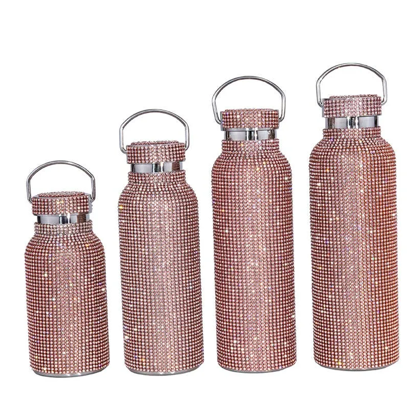 Sparkle Rhinestone Water Bottle ONE only 20 OZ Pink