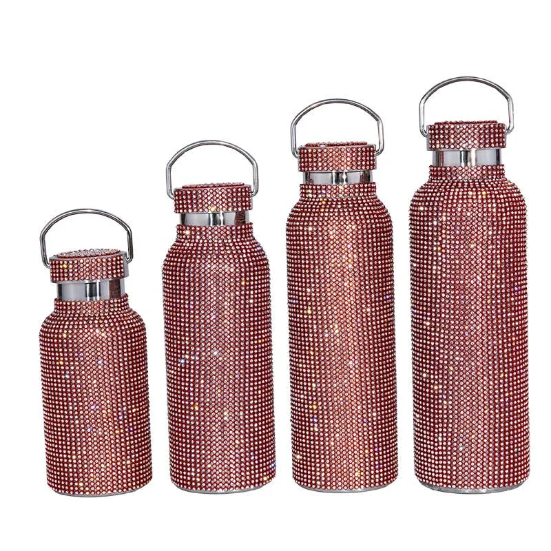 Sparkle Rhinestone Water Bottle ONE only 20 OZ Pink
