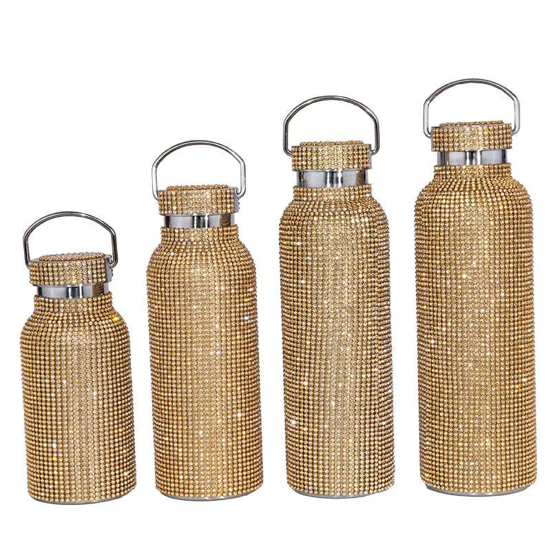 Sparkle Rhinestone Water Bottle ONE only 20 OZ Pink