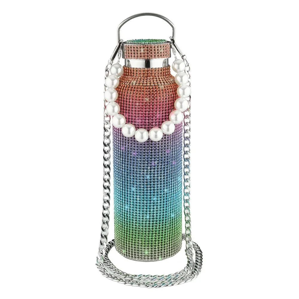 Sparkle Rhinestone Water Bottle ONE only 20 OZ Pink