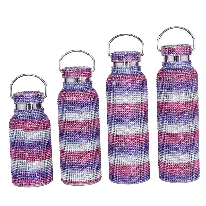 Sparkle Rhinestone Water Bottle ONE only 20 OZ Pink