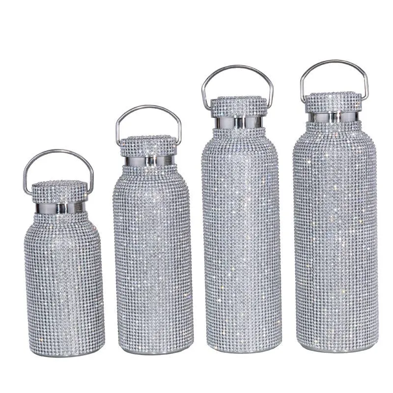 Sparkle Rhinestone Water Bottle ONE only 20 OZ Pink