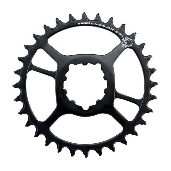 SRAM CHAIN RING X-SYNC 2 STEEL DIRECT MOUNT 3MM OFFSET BOOST EAGLE: BLACK 32T
