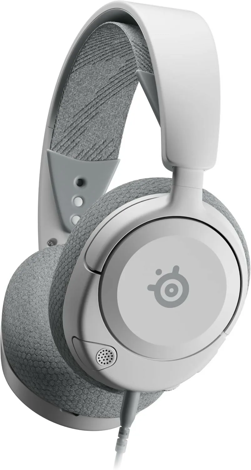 SteelSeries Arctis Nova 1P Multi-System Gaming Headset - 360° Spatial Audio - Comfort Design - Durable - Lightweight - Noise-Cancelling Mic - PS5/PS4, PC, Xbox, Switch - White