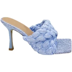 Summer New Woven Outer Wear High Heels Women