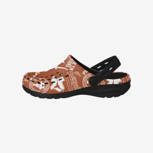 Texas Longhorns Historic Print Clog With Strap