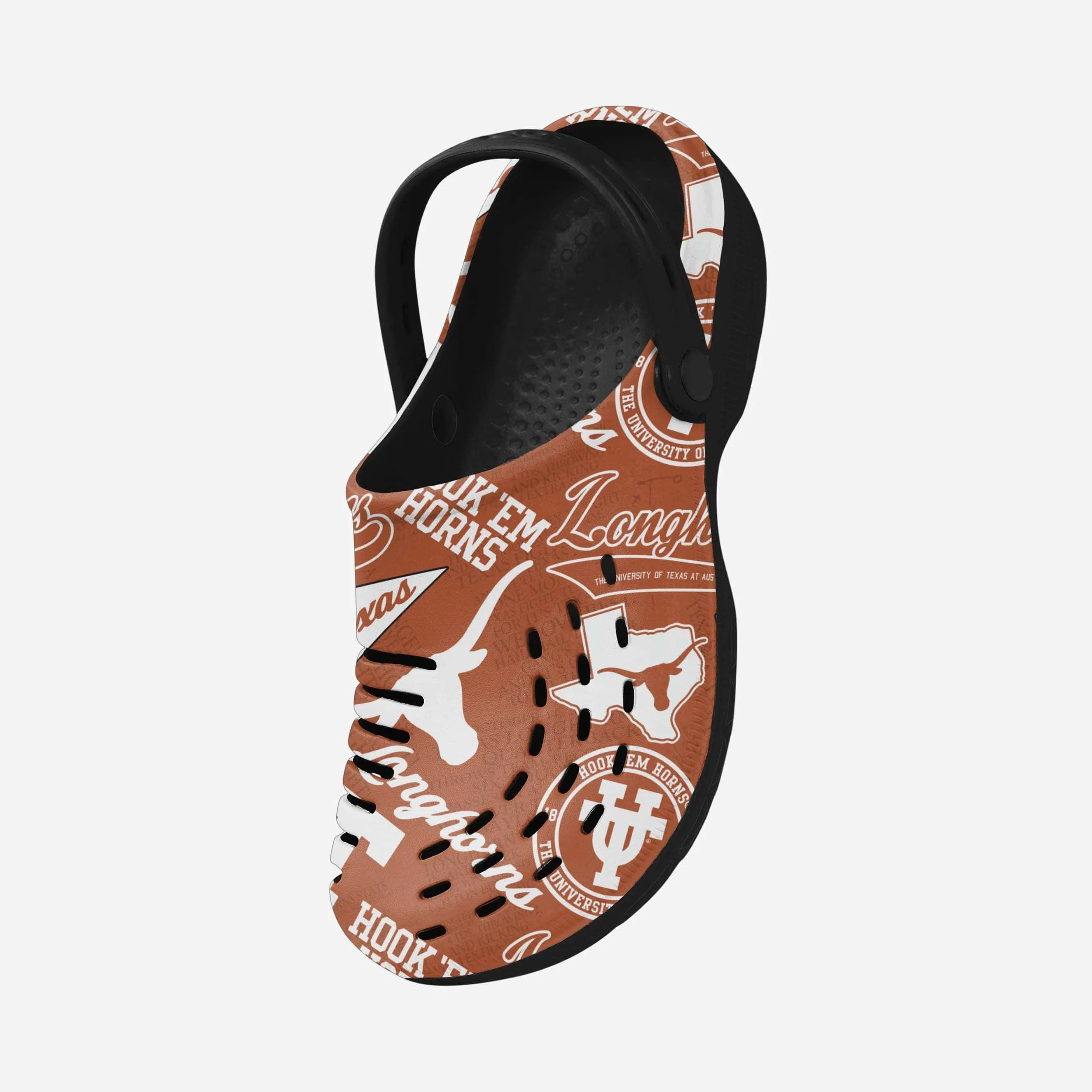 Texas Longhorns Historic Print Clog With Strap