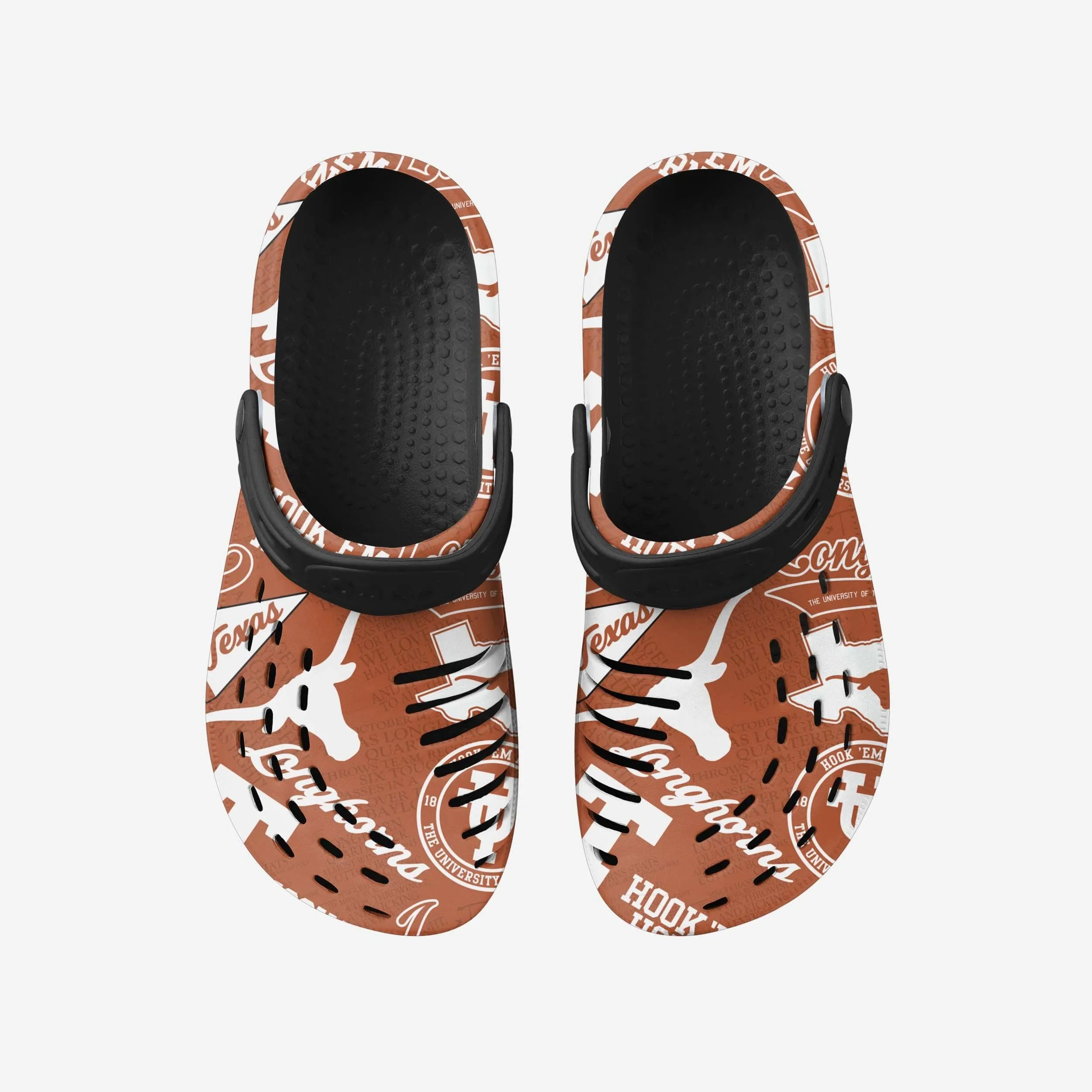 Texas Longhorns Historic Print Clog With Strap