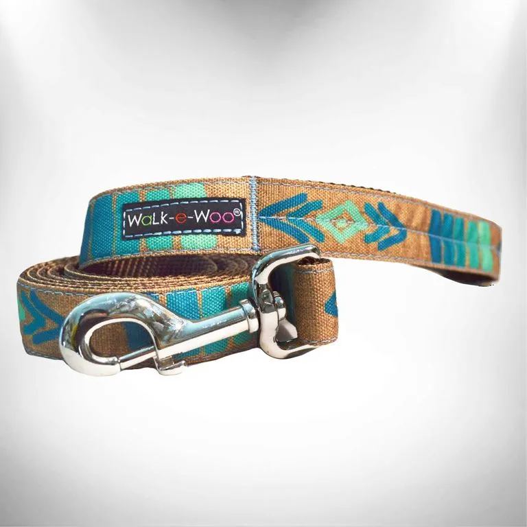 Tribal Teal Dog Leash