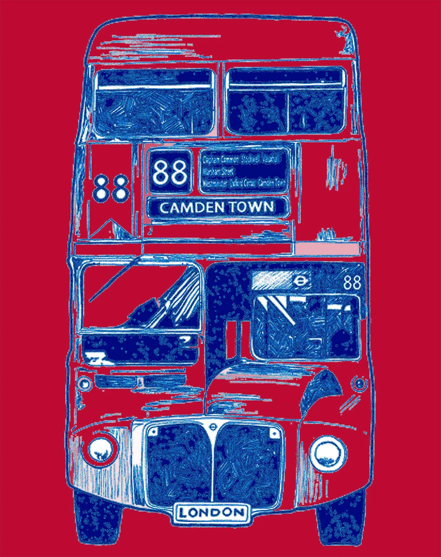 UA London Calling Bus 88 Camden Men's T-shirt (Red)