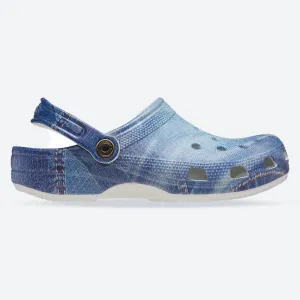 Unisex Crocs 210402 Klassische Denim Clog-Sandalen