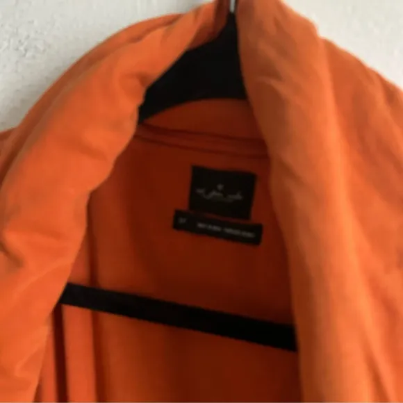 Urban Outfitters Out From Under Sz S Vera Puffy Relaxed Orange Open Front Jacket