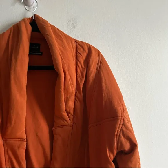 Urban Outfitters Out From Under Sz S Vera Puffy Relaxed Orange Open Front Jacket