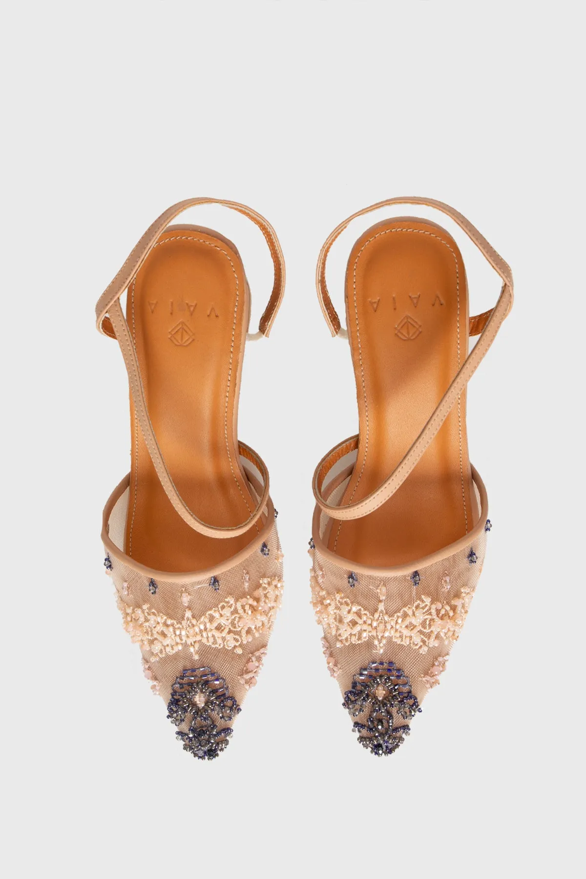 Vivian Heels in Sand Coral