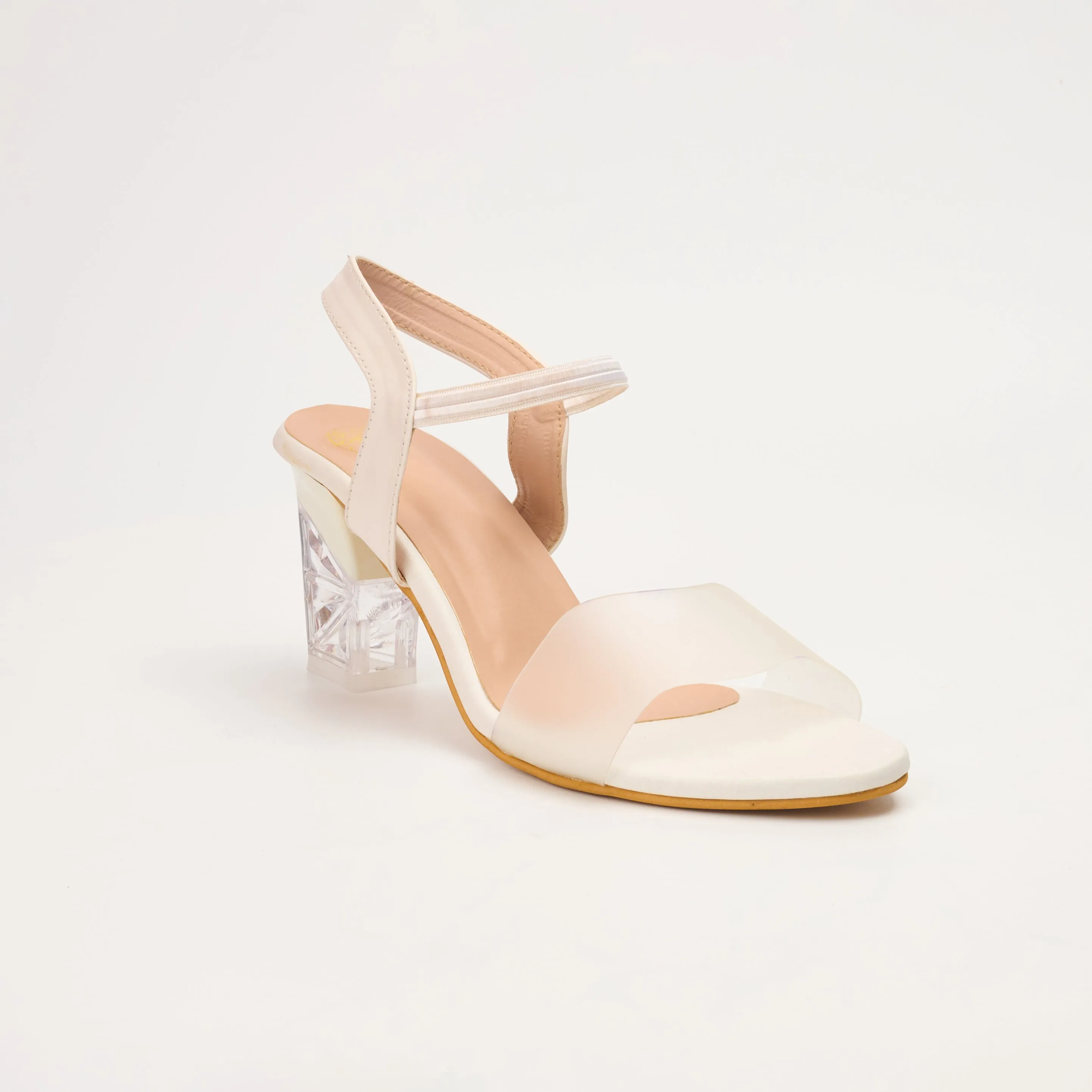 White clear strapped Transparent Heels