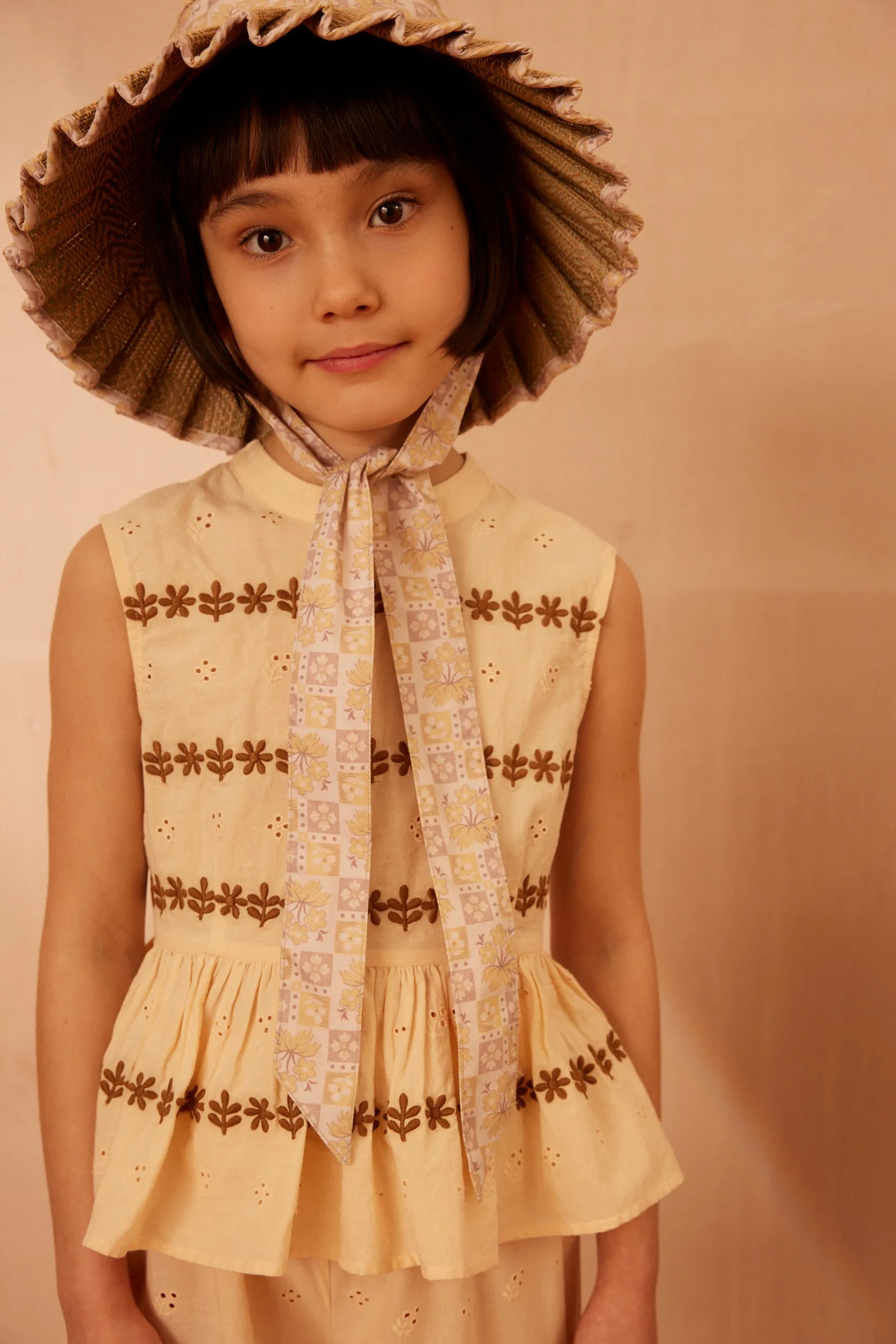 Wini Trouser Set - Milk Broderie Anglaise