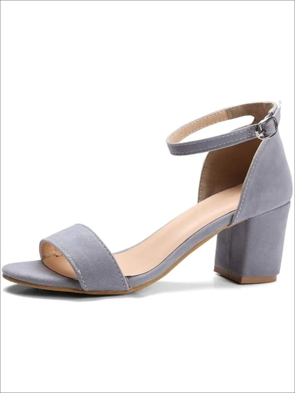 Women's Casual Block Heel Ankle Strap Sandals By Liv and Mia