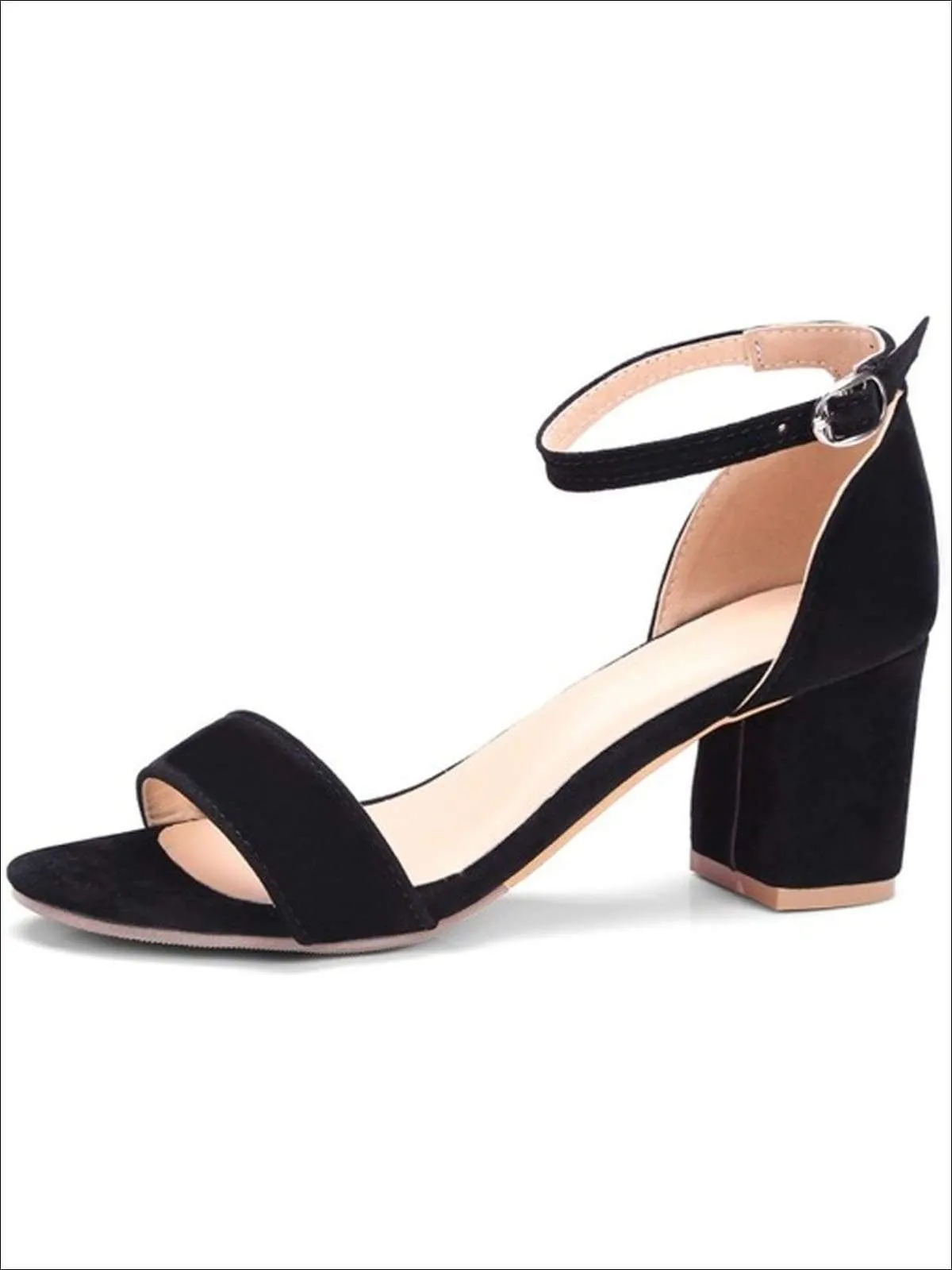 Women's Casual Block Heel Ankle Strap Sandals By Liv and Mia